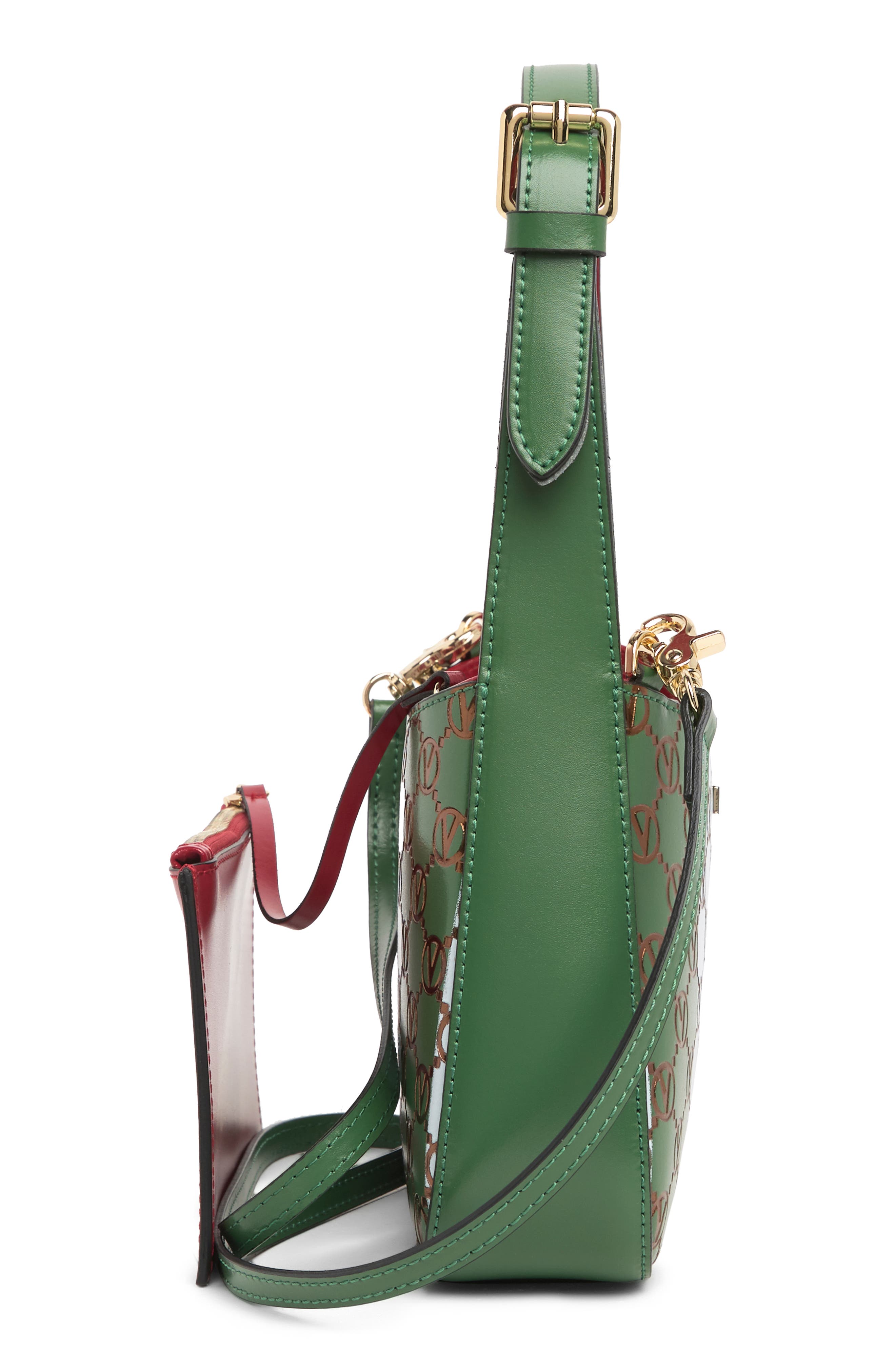 VALENTINO BY MARIO VALENTINO Kai Monogram Stripe Leather Crossbody Bag, Alternate, color, 