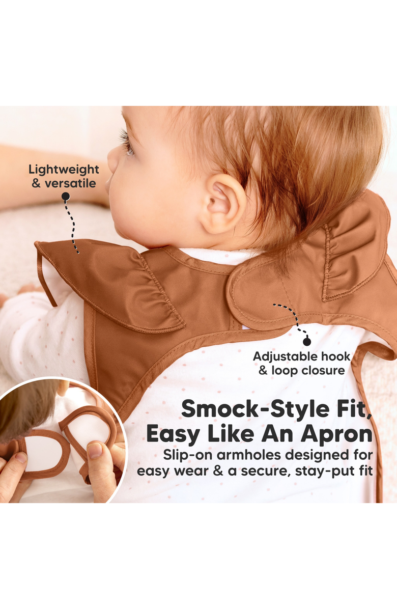 KeaBabies Fae Waterproof Bibs, Alternate, color, Frills, Terracotta