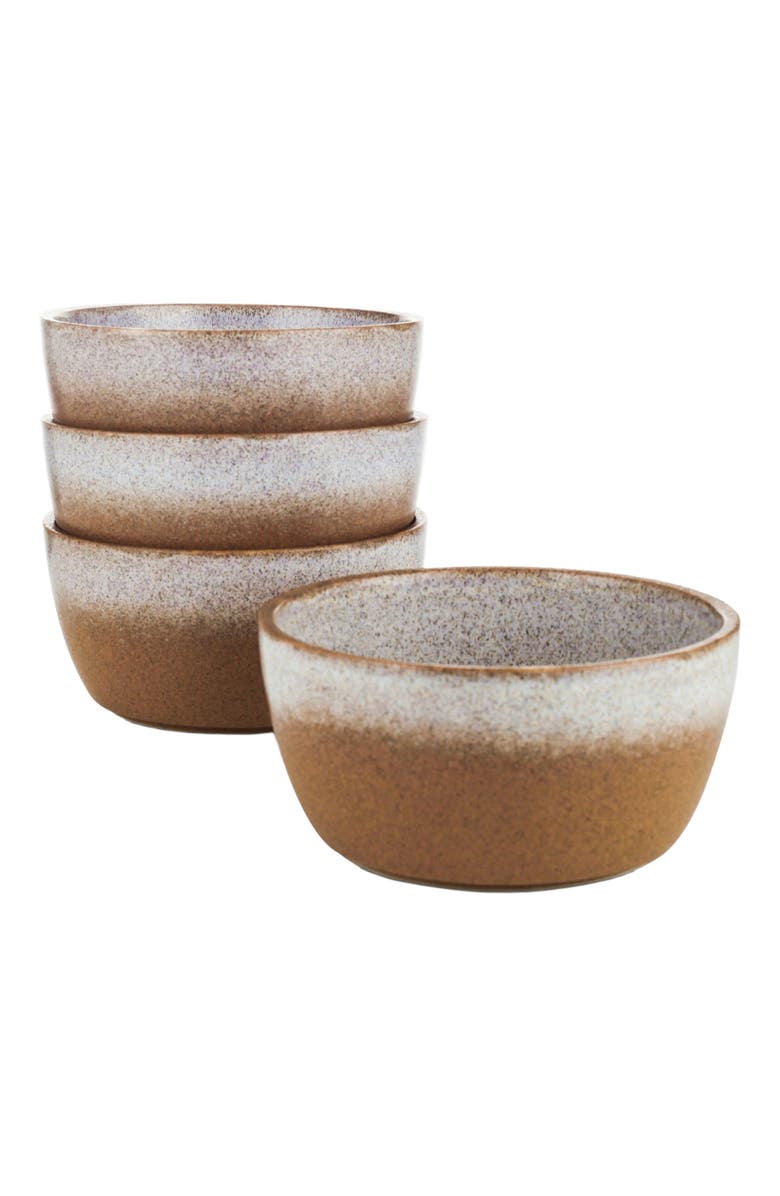 Stone Lain Vince Stoneware 4-Piece Bowl Set, Main, color, Brown