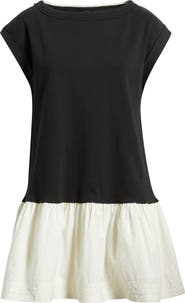 Free People Enya Mixed Media Minidress | Nordstrom