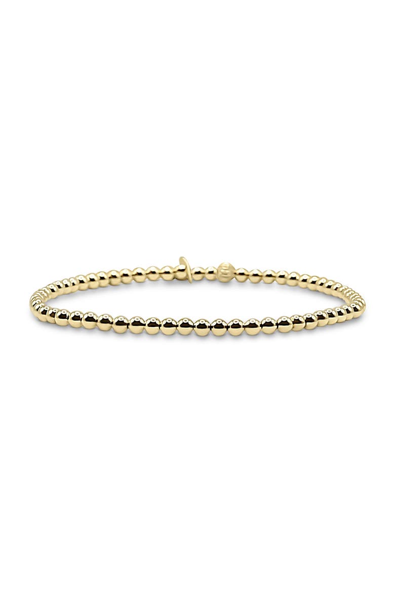 3mm Gold Filled Beaded Bracelet, Main, color, Gold