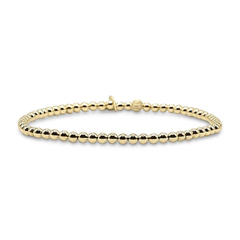 3mm Gold Filled Beaded Bracelet