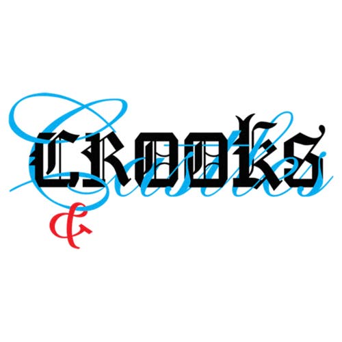 CROOKS & CASTLES CROOKS & CASTLES OVERLAY SCRIPT LOGO GRAPHIC T-SHIRT