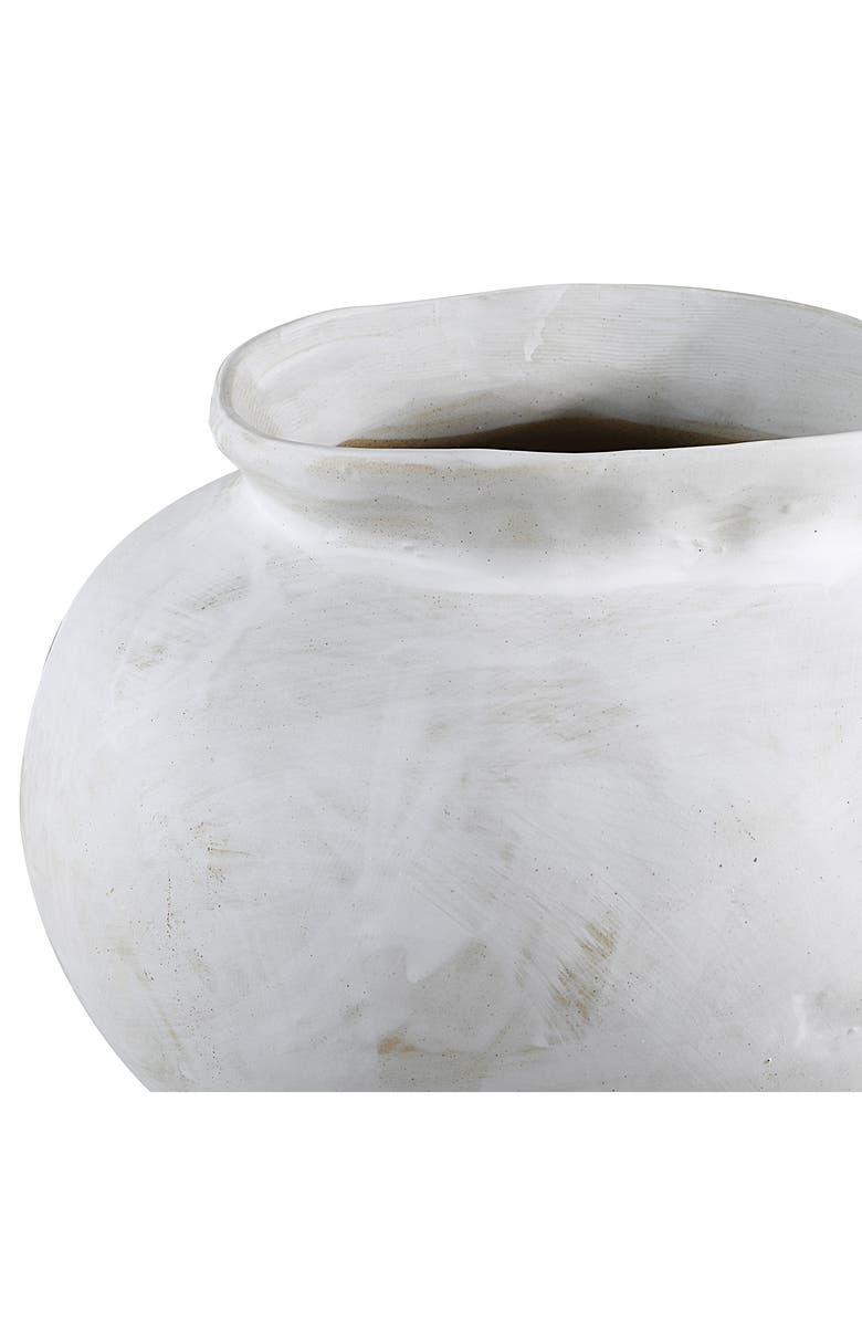 Renwil Terracotta Vase, Alternate, color, White