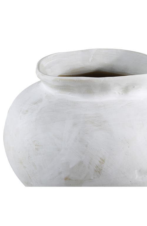 Renwil Terracotta Vase In White