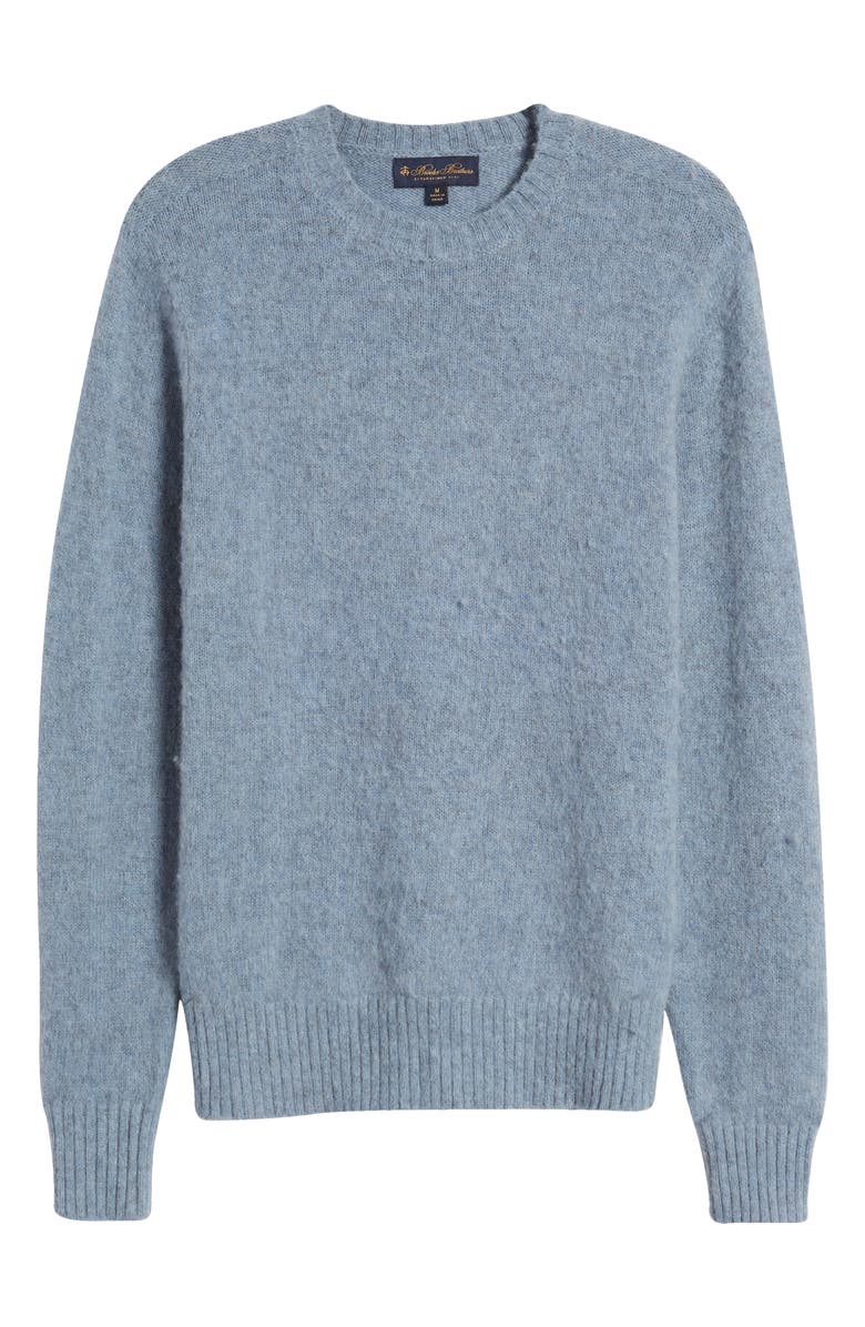 Brooks Brothers Shetland Crewneck Wool Sweater, Alternate, color,