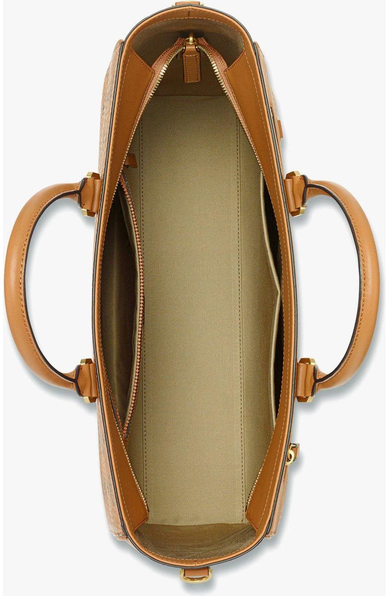 MCM Diamond E/W Tote in Visetos, Alternate, color, Brown