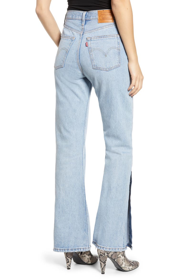 Levi's® Ribcage Super High Waist Split Flare Jeans, Alternate, color, DAZED AND CONFUSED
