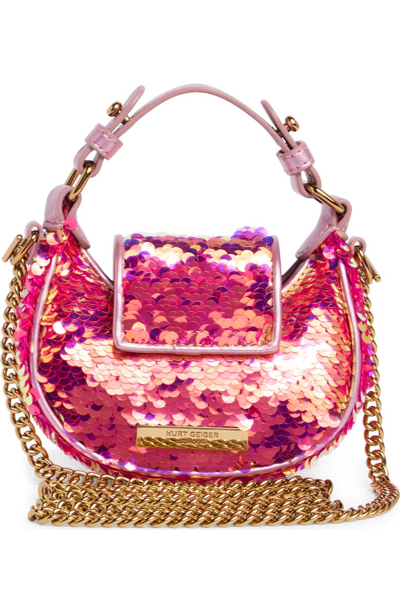 Kurt Geiger London Micro Kingsley Hobo Crossbody Bag, Alternate, color, Fuchsia