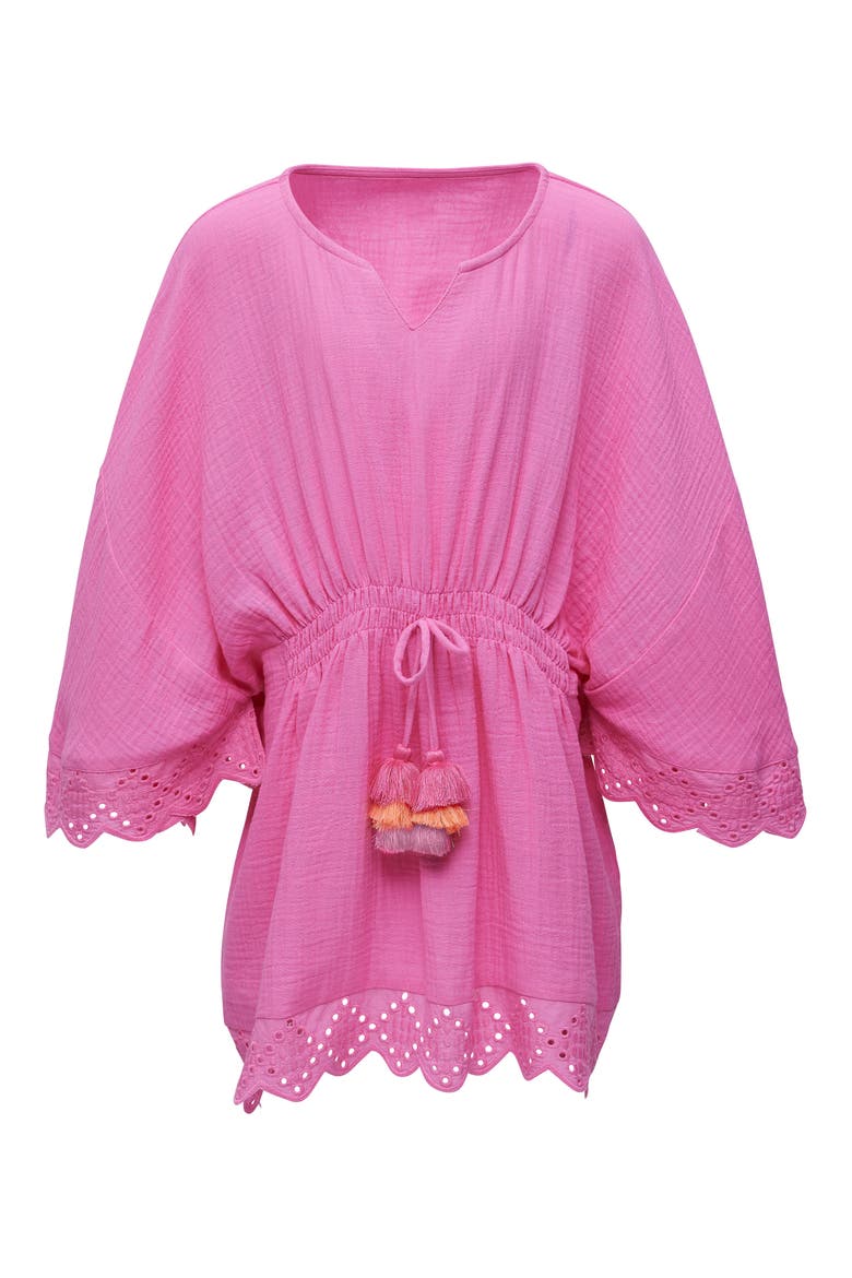 Kids' Bubblegum Beach Cotton Cover-Up, Main, color, PINK
