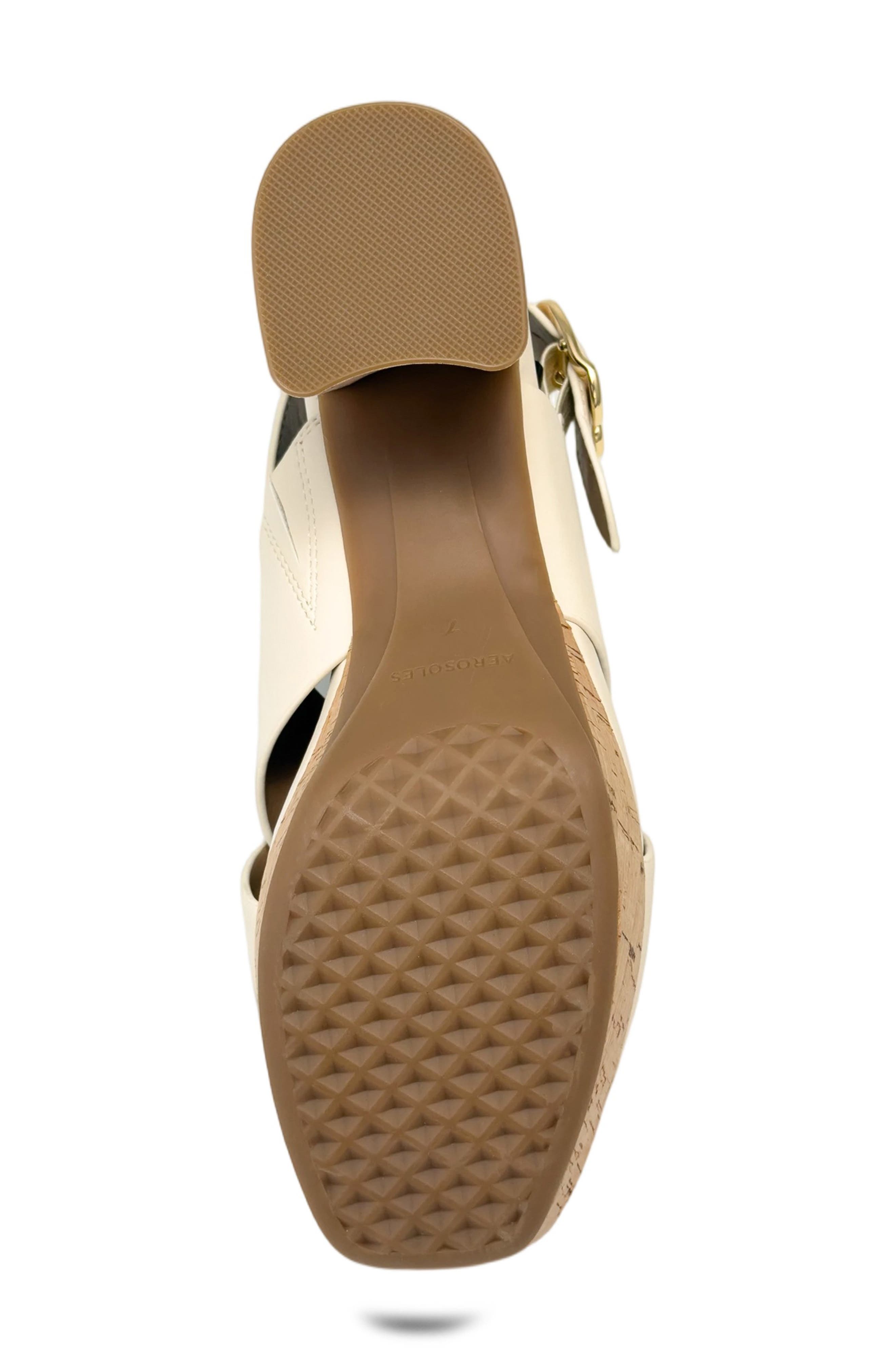 Pura Platform Sandal, Alternate, color, EGGNOG SUEDE CORK HEEL