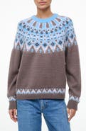 STAUD Zane Fair Isle Wool Blend Sweater