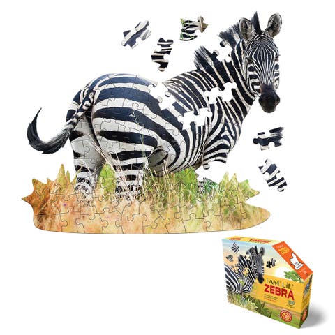I Am Lil Zebra 100 Piece Animal Shaped Puzzle