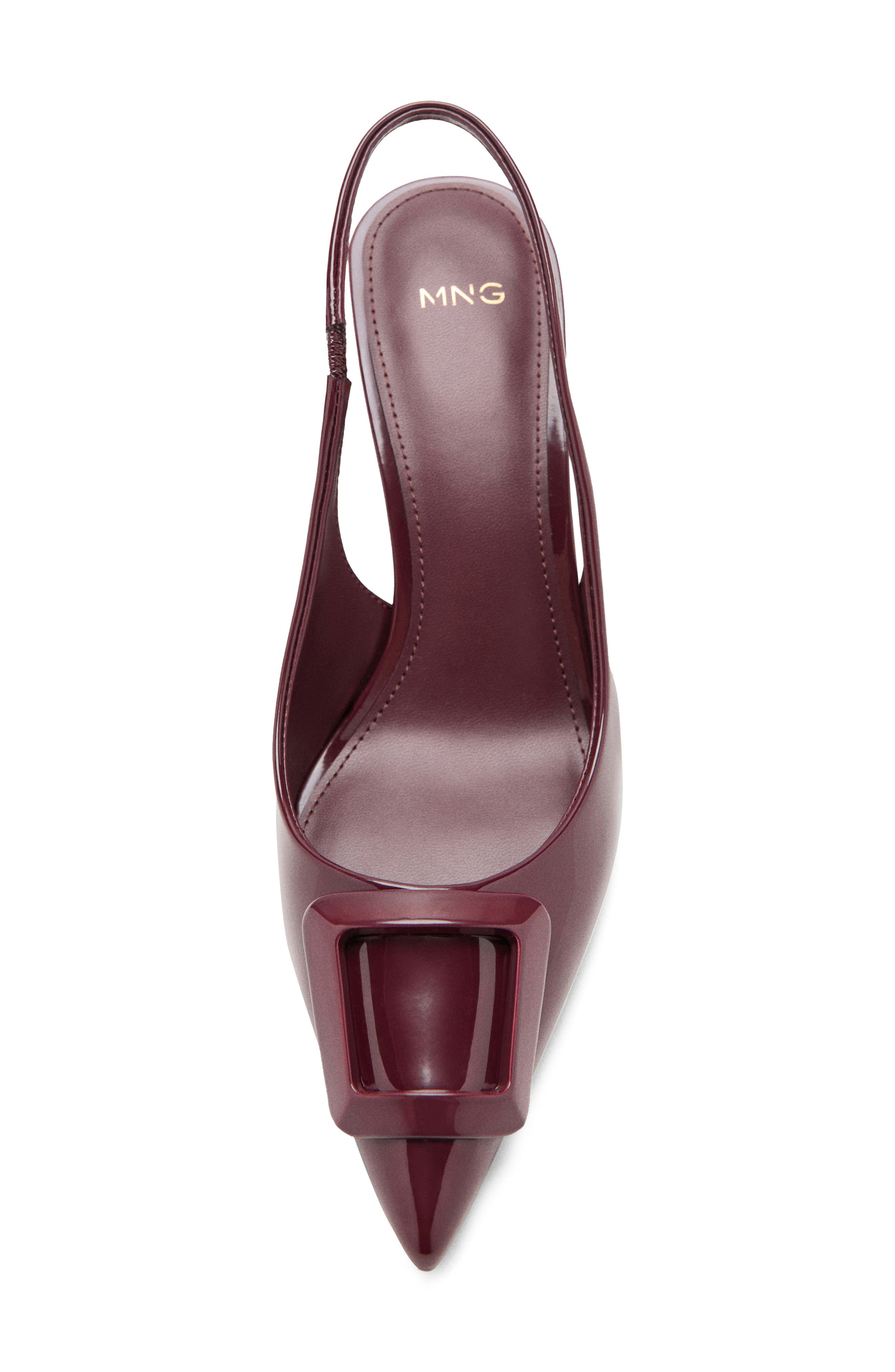 Slingback Pointed Toe Pump, Alternate, color, BURGUNDY