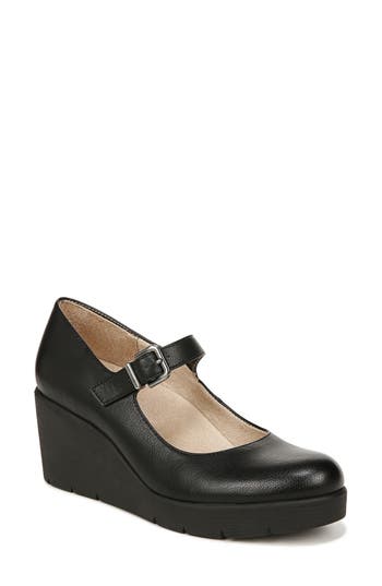 SOUL NATURALIZER Adore Mary Jane Wedge in Black Synthetic at Nordstrom Rack, Size 9