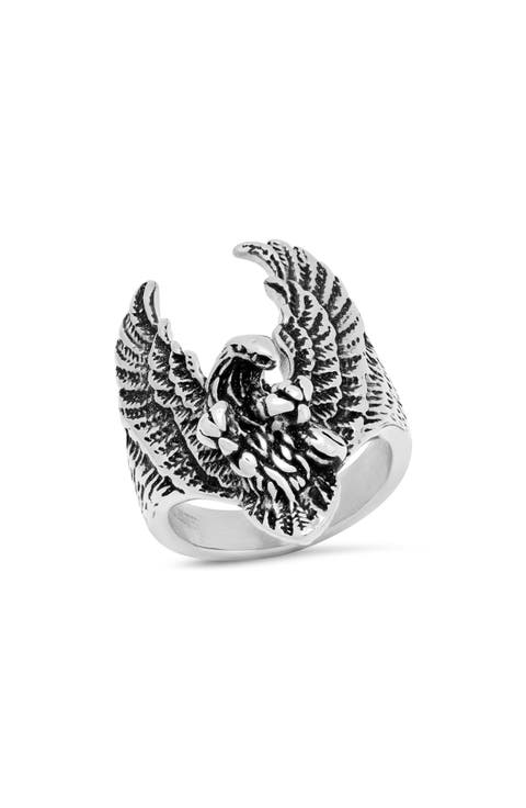 Men's Stainless Steel Eagle Ring