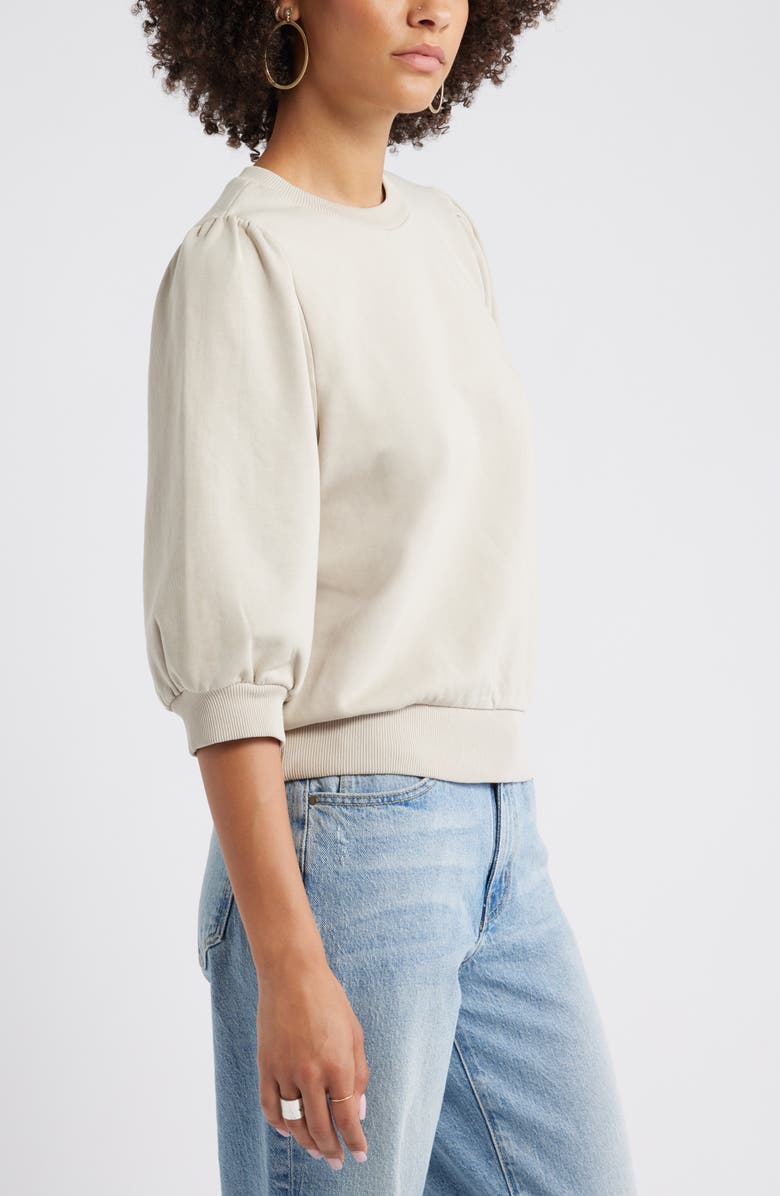Treasure & Bond Puff Sleeve Sweatshirt, Alternate, color, Grey Chateau