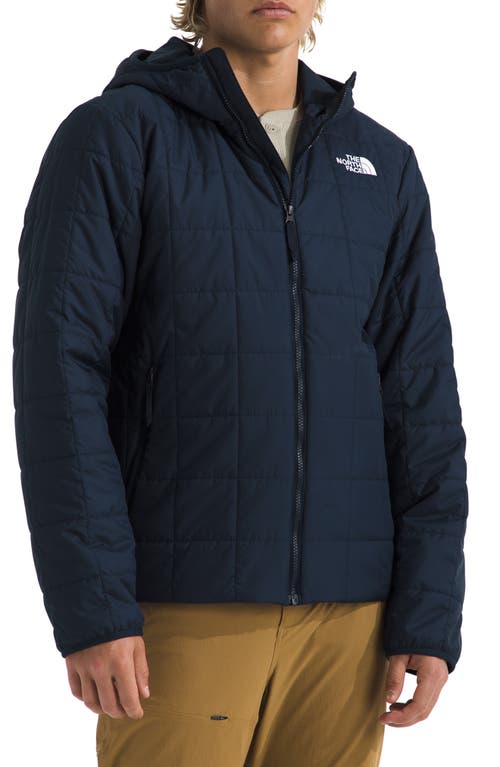 The North Face Junction Insulated Hooded Puffer Jacket In Blue