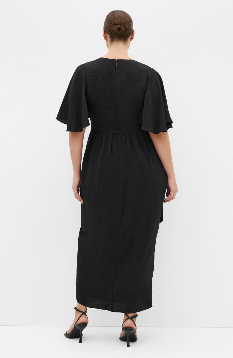 City Chic Braelynn High-Low Maxi Dress, Alternate, color, Black