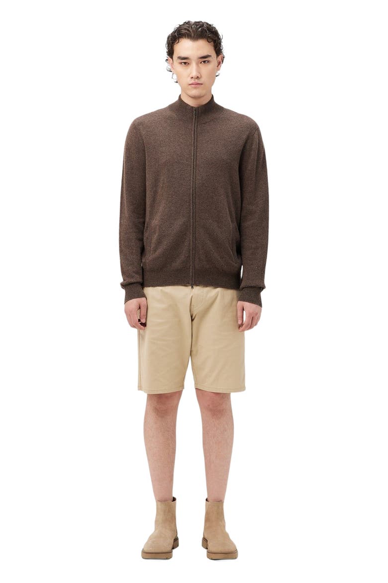 Essential Full-Zip Cashmere Cardigan, Main, color, cocoa