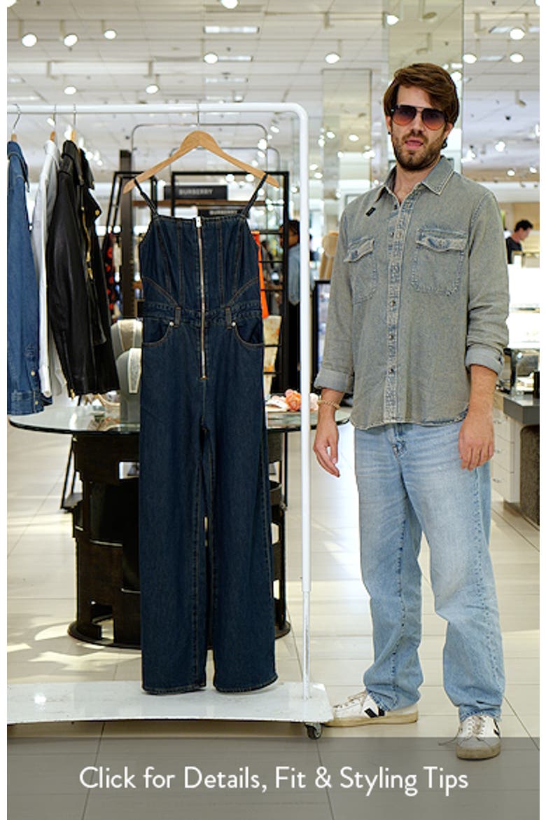 Seamed Denim Jumpsuit video