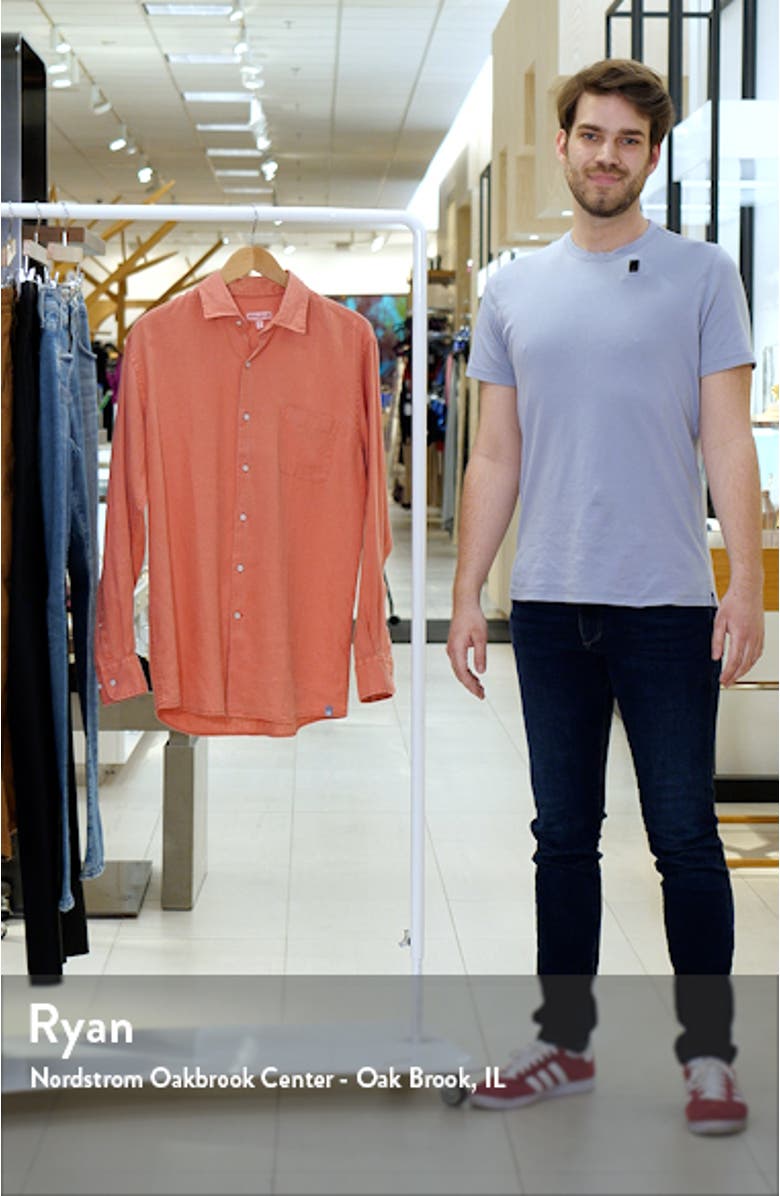 Coastal Garment Dyed Linen Button-Up Shirt, sales video thumbnail