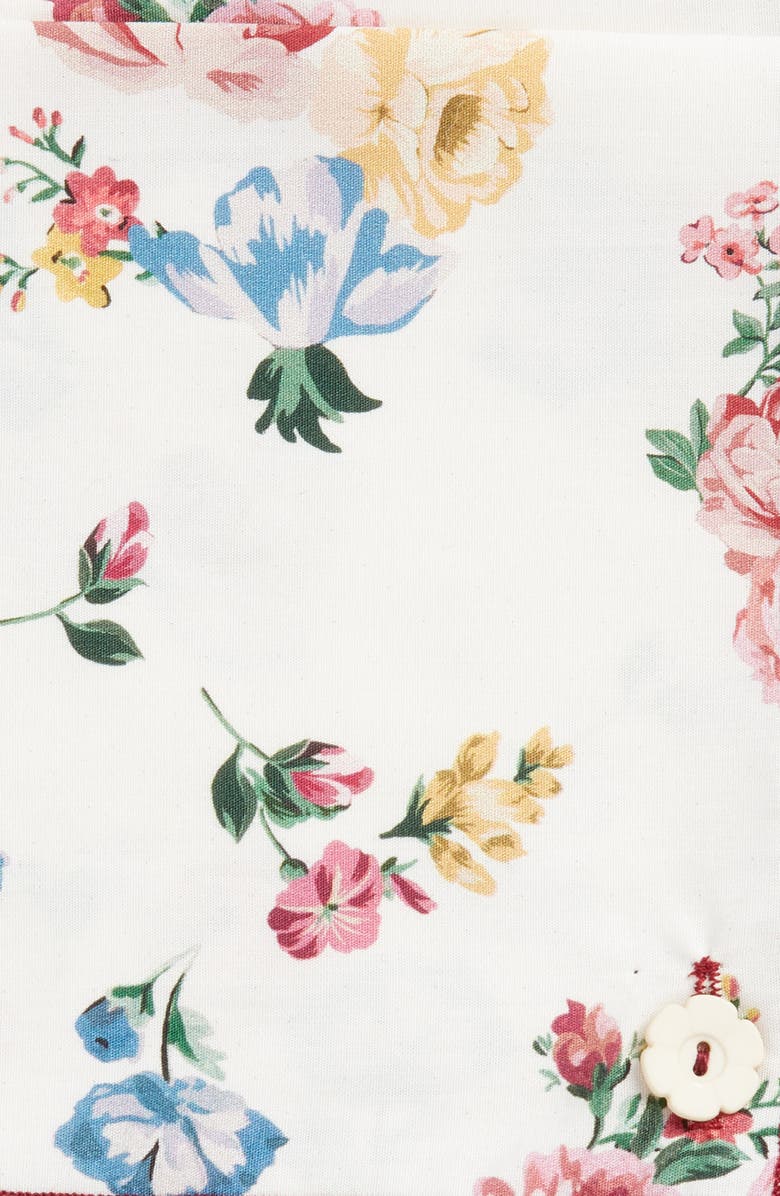 CLIFTON WILSON Floral Print Cotton Pocket Square, Alternate, color, 