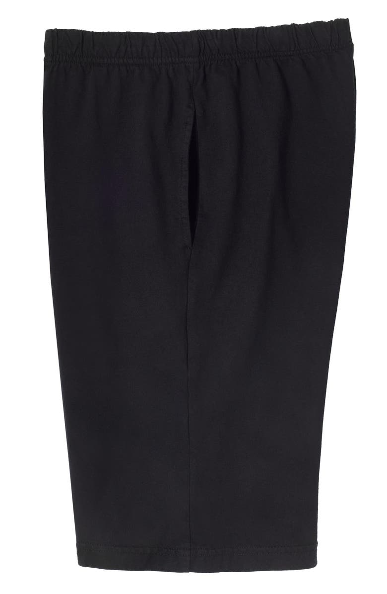 CITY THREADS Mens Super-Soft 100% Cotton UPF 50+ Athletic Workout Shorts w/Pockets, Alternate, color, Black