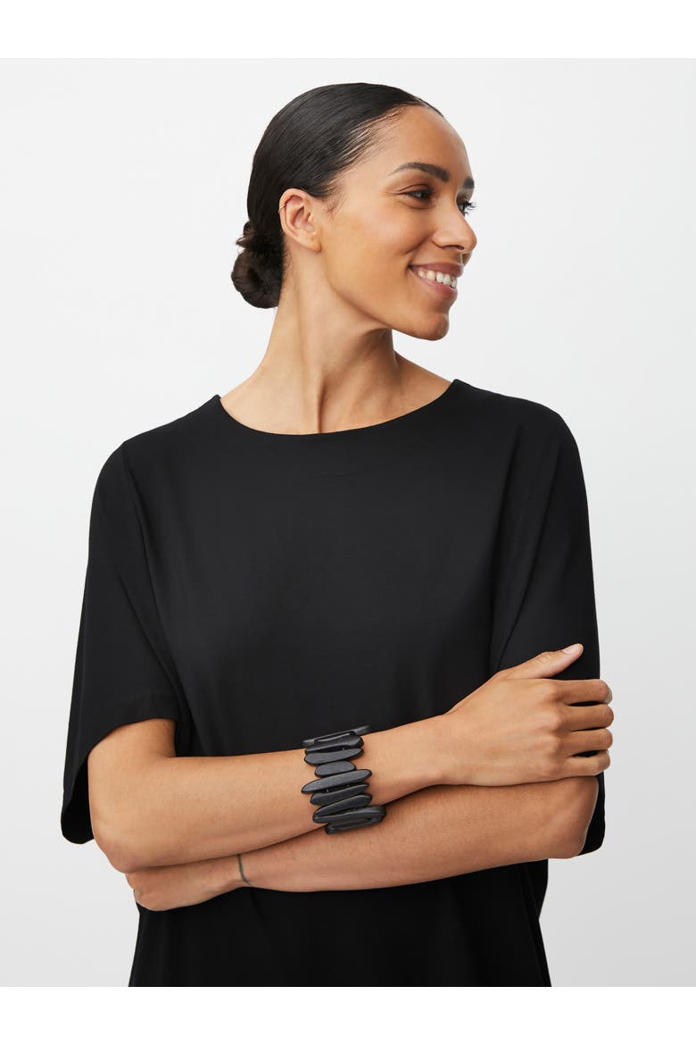 MaNattie Loose Fit Short Sleeve Dress, Alternate, color, Black