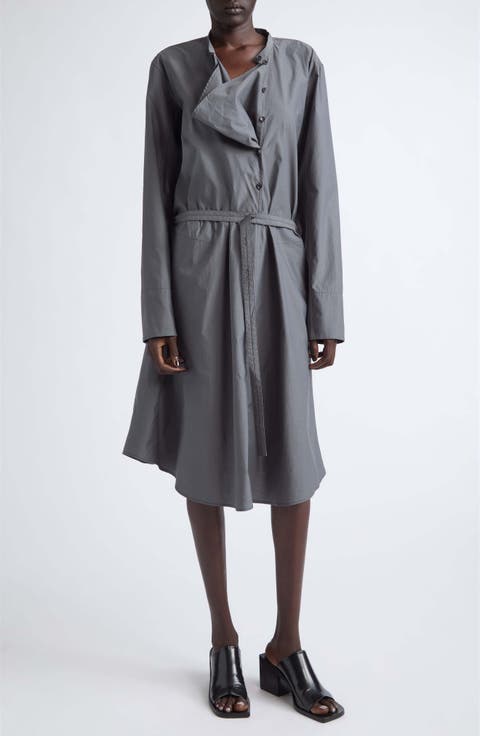 Vareuse Long Sleeve Washed Cotton & Silk Dress