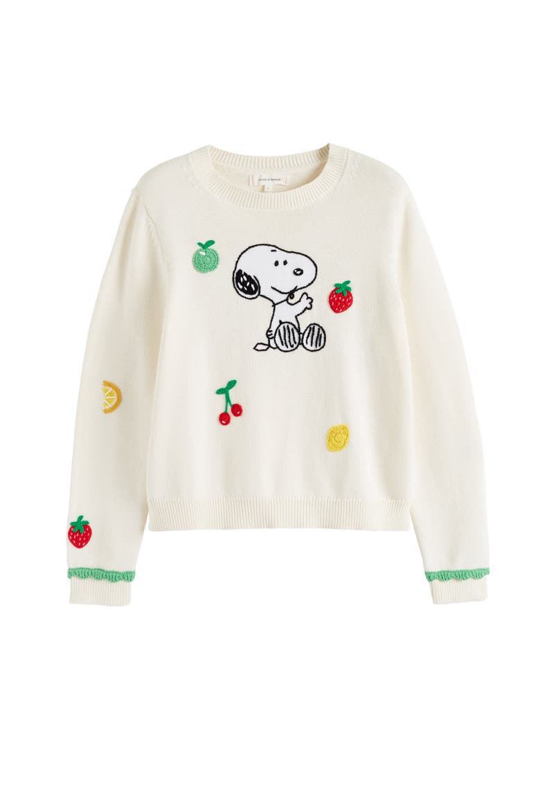 Fruity Snoopy Sweater, Alternate, color, Cream