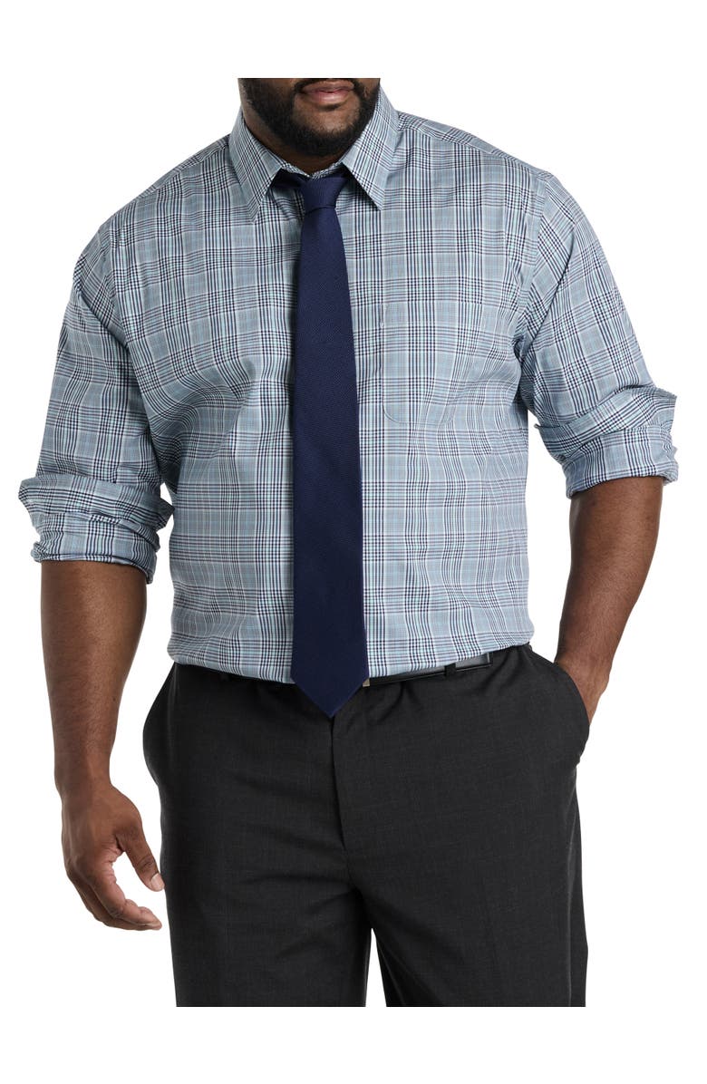 Oak Hill by DXL Plaid Dress Shirt, Alternate, color, Blue Multi