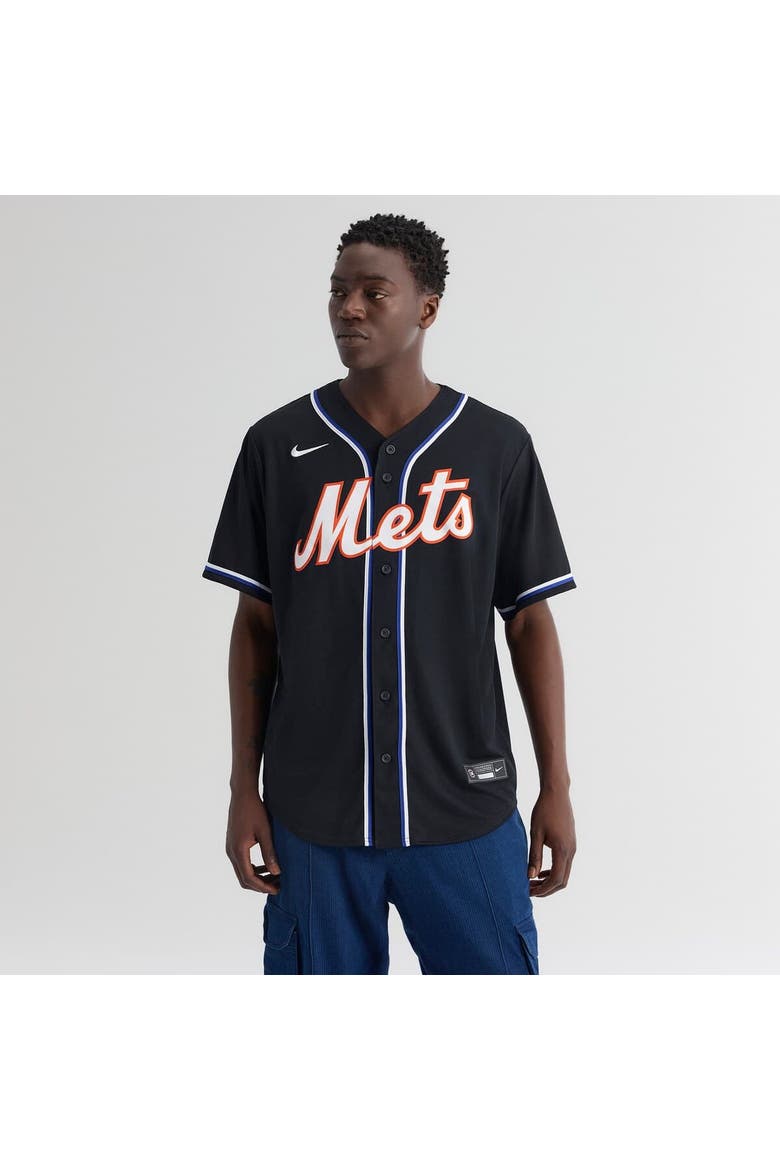 Men's Nike Juan Soto New York Mets Fashion Replica Black Out Jersey, Alternate, color, Black