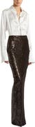Balmain Sequinned Long Skirt