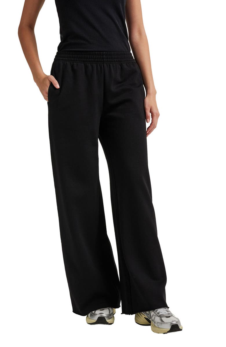 Richer Poorer The Recycled Fleece Wide Leg Sweatpant, Main, color, Black