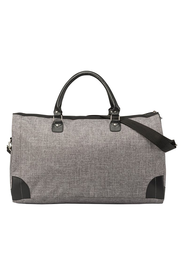 Cathys Concepts Monogram Duffle/Garment Bag, Alternate, color, GREY