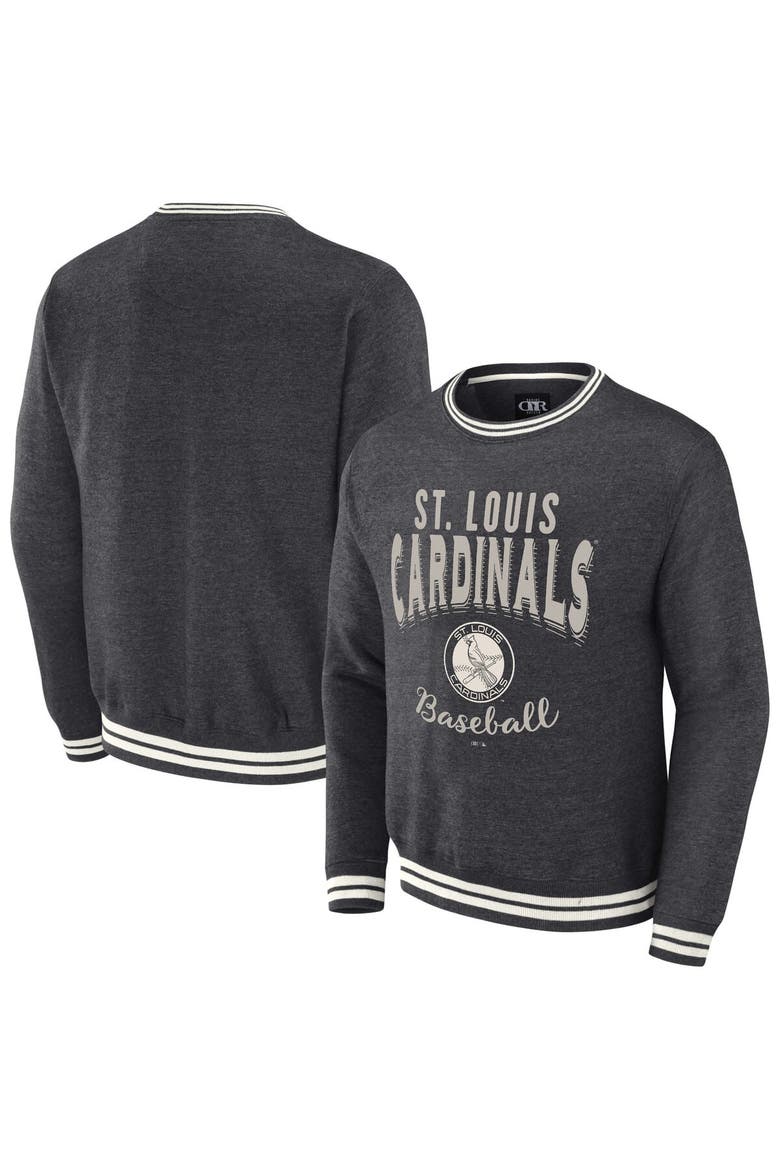Men's Darius Rucker Collection by Fanatics  Heather Charcoal St. Louis Cardinals Vintage Pullover Sweatshirt, Main, color, Heather Charcoal