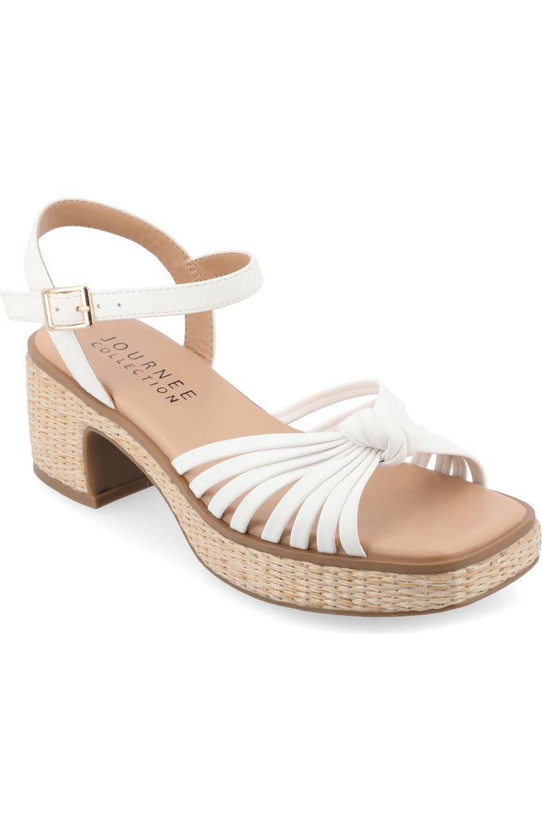 Journee Collection Hally Espadrille Platform Sandal, Main, color, Off White
