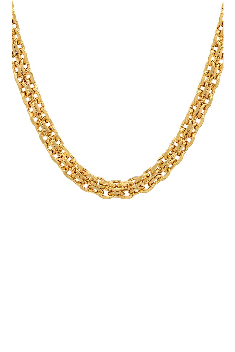 Men's 18K Yellow Gold Plated Stainless Steel Chain Necklace, Alternate, color, YELLOW