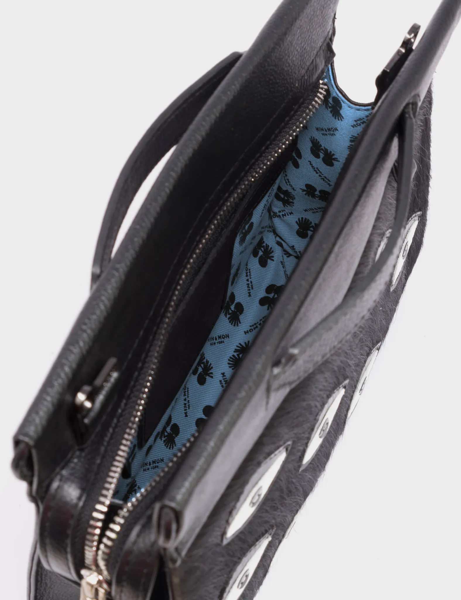 MIN & MON Vali Crossbody Small Leather Bag - Eyes Applique Adjustable Handle, Alternate, color, 