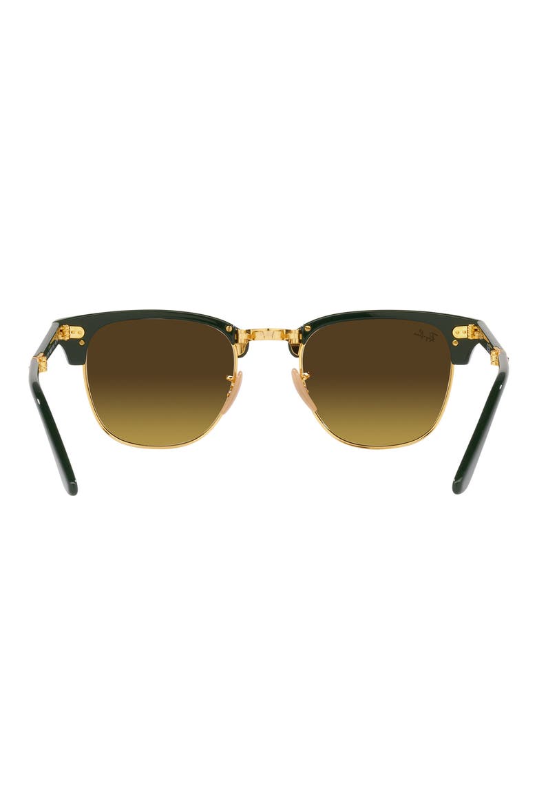 Clubmaster 51mm Gradient Square Sunglasses, Alternate, color, GREEN