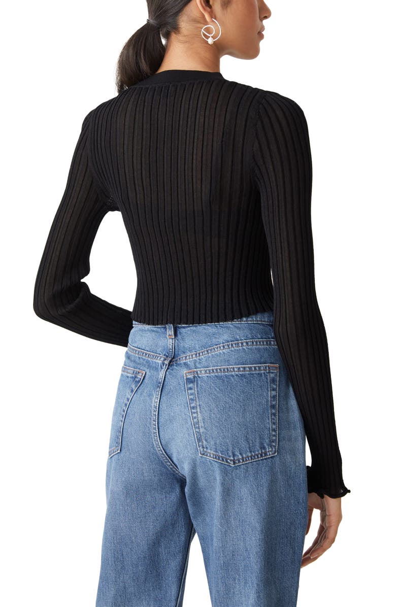 & Other Stories Trumpet Sleeve Rib Cardigan, Alternate, color,