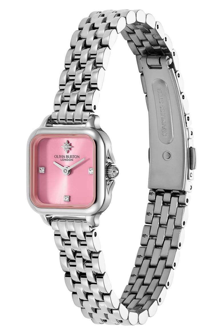Mini Grosvenor Bracelet Watch, 20mm, Alternate, color, SILVER