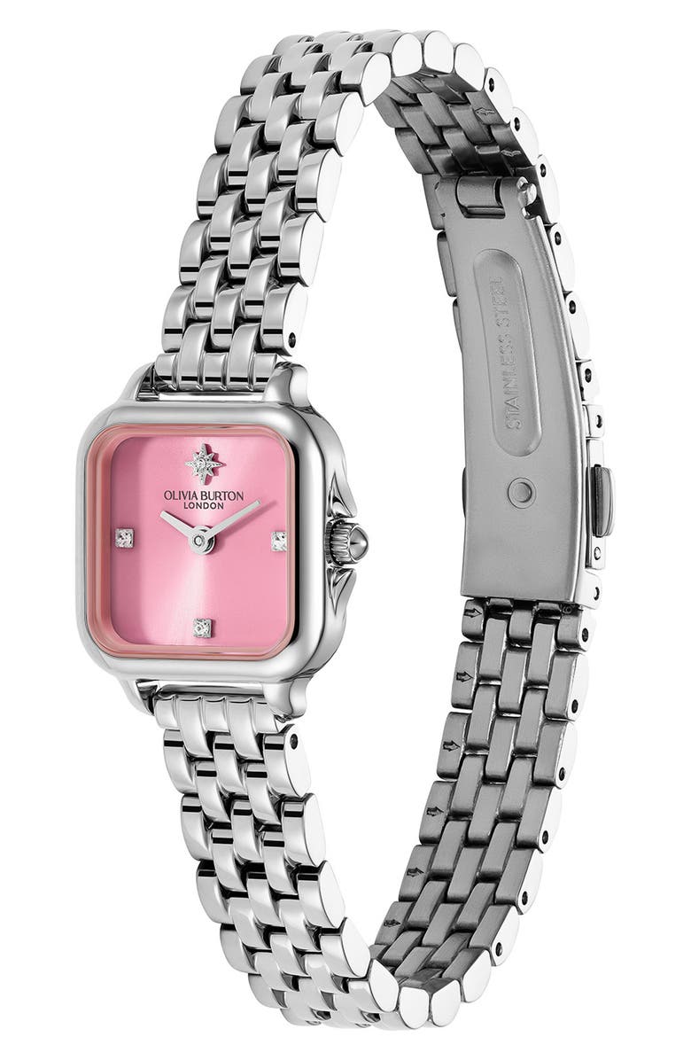 Olivia Burton Mini Grosvenor Bracelet Watch, 20mm, Alternate, color, Silver