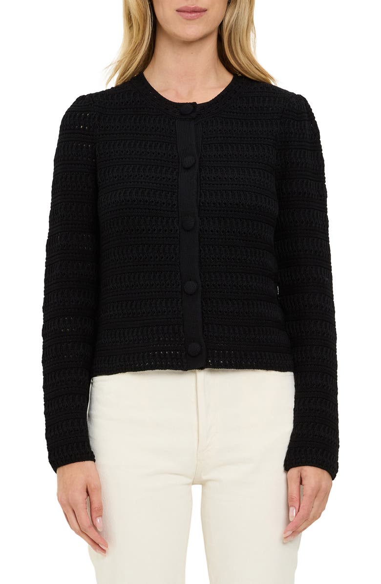 Michael Stars Winona Cardigan, Alternate, color, Black