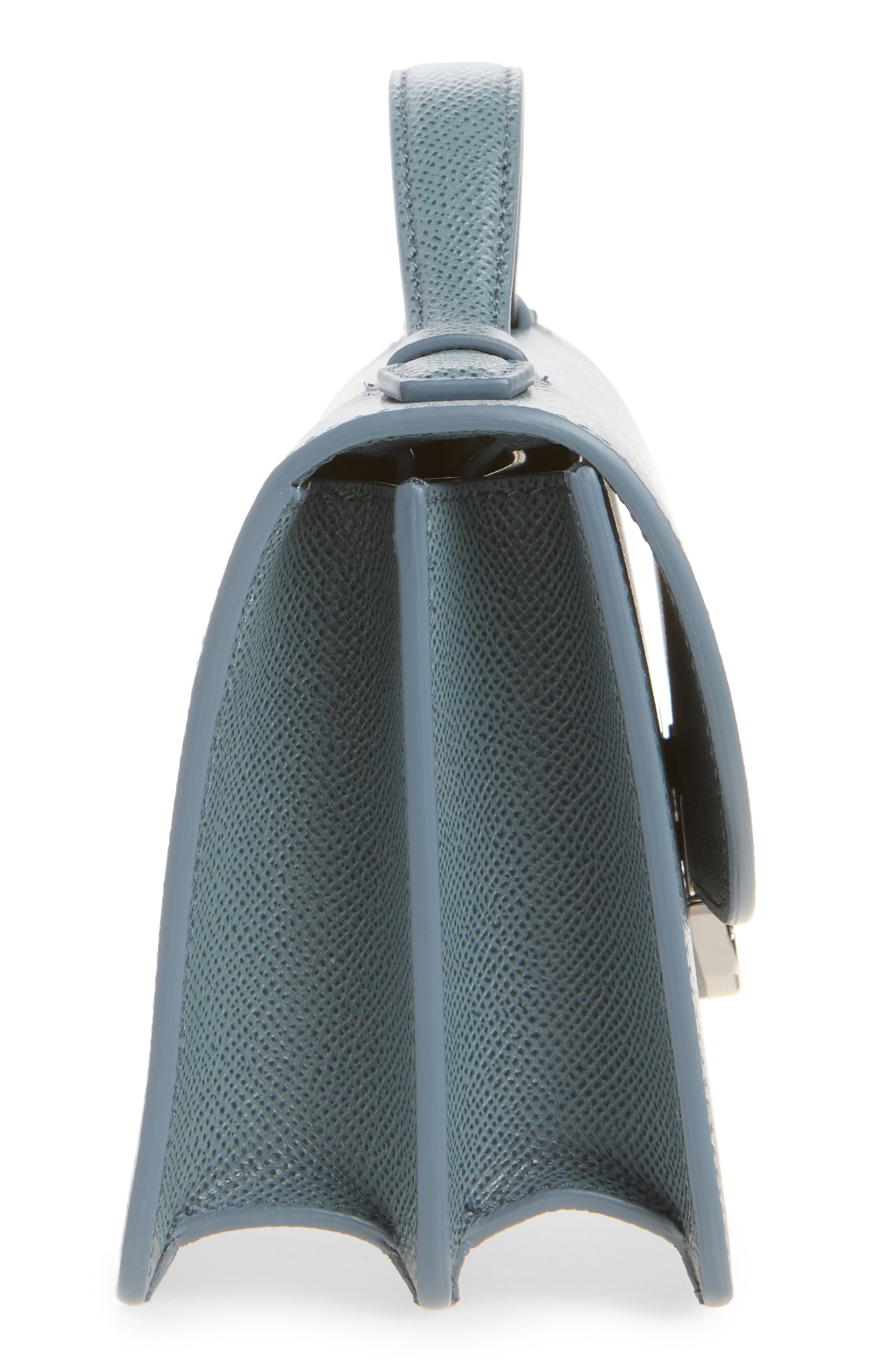 Small Dorian Leather Shoulder Bag, Alternate, color, AGAVE BLUE SILVER BUCKLE