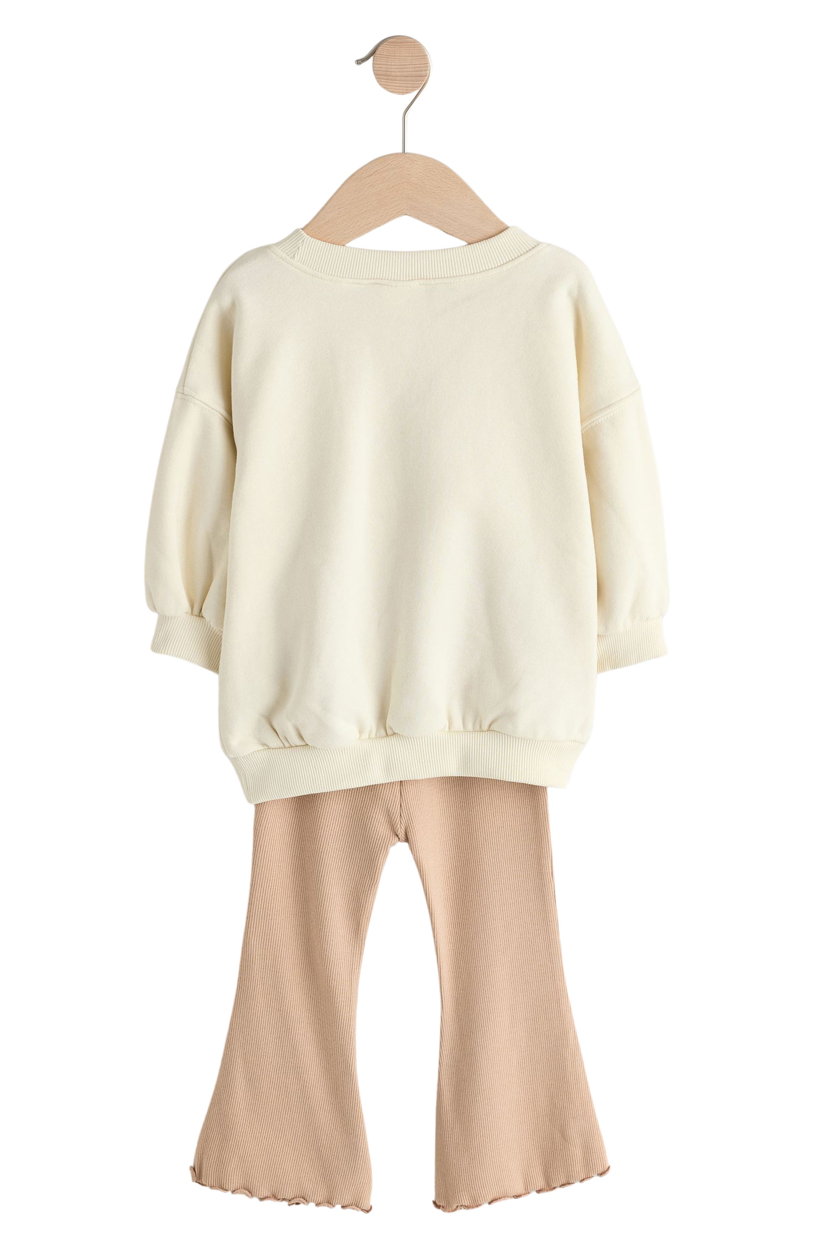 NEXT Kids' Bow Sweatshirt & Flare Leggings Set — фото 3