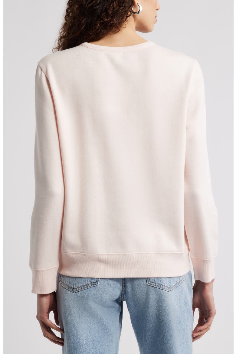 Ciao Embroidered Sweatshirt, Alternate, color, PINK FRESCO RED CIAO