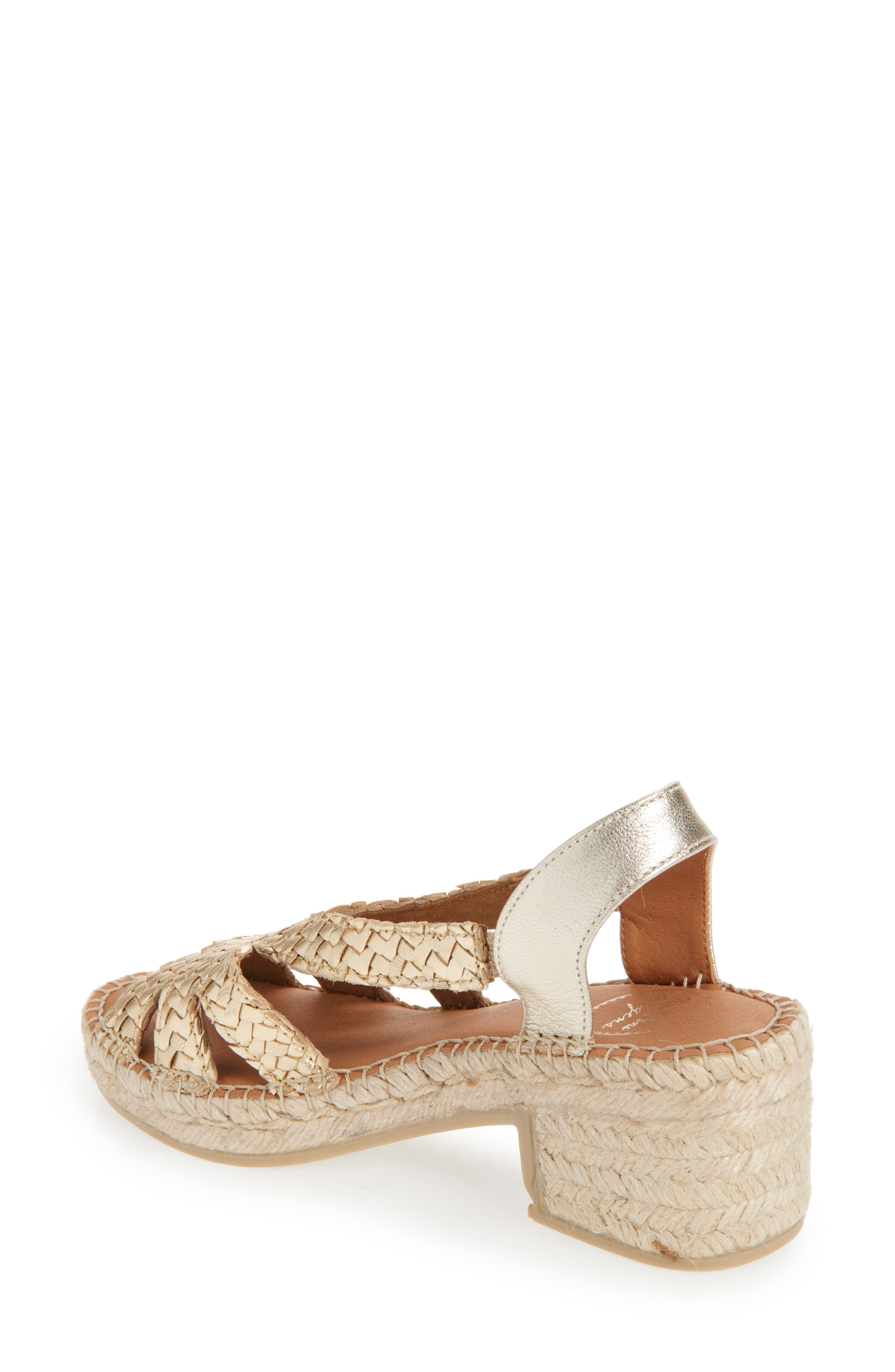 Doris Espadrille Sandal, Alternate, color, PLATINIM