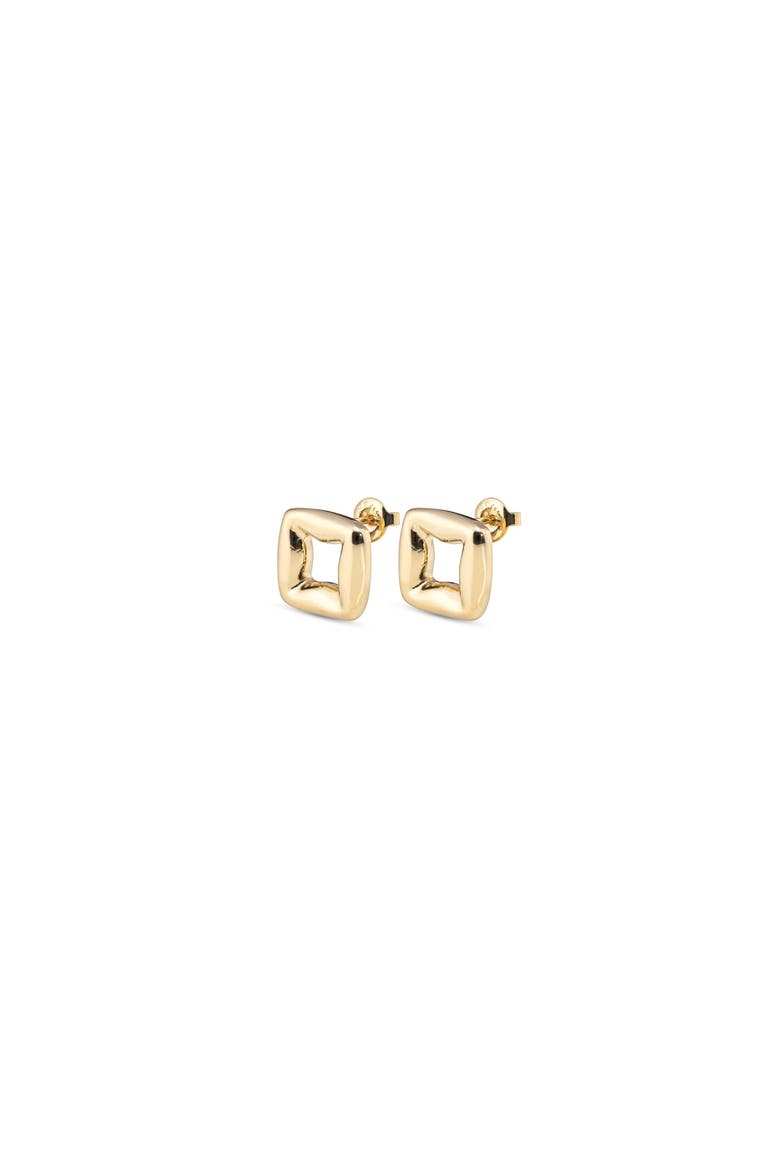 Small Link Earrings, Alternate, color, Gold